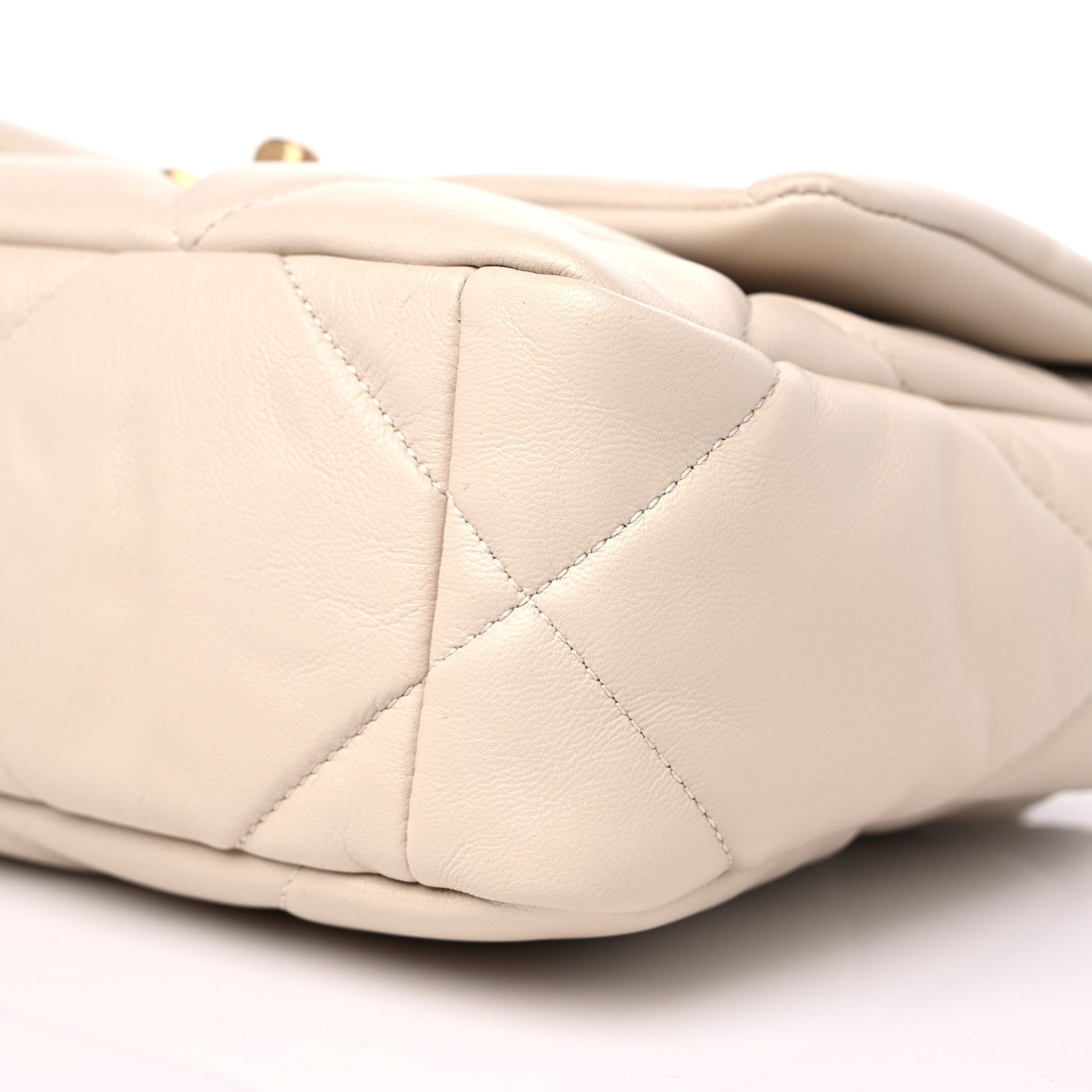 Chanel Goatskin Quilted Medium Chanel 19 Flap Beige 9 of 9