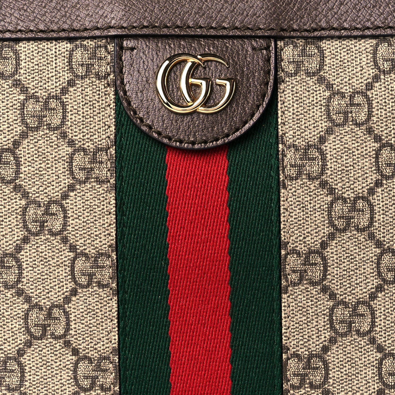 Gucci GG Supreme Web Small Ophidia Top Handle Shoulder Bag Brown 9 of 12