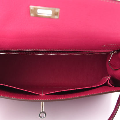 Hermes Epsom Candy Kelly Retourne 32 Tosca Rose Tyrien 5 of 11