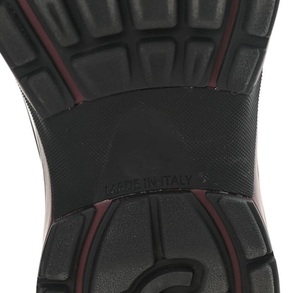 Chanel Fabric Laminated Calfskin Stretch CC Womens Sneakers 37.5 Black Purple Burgundy 7 of 12