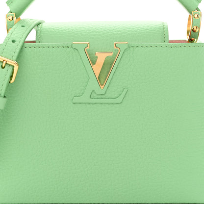 Louis Vuitton Taurillon Mini Capucines Vert Pomme 7 of 10
