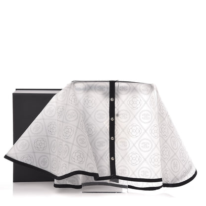 Chanel PVC Calfskin Coco Bag Raincoat White Black 7 of 7