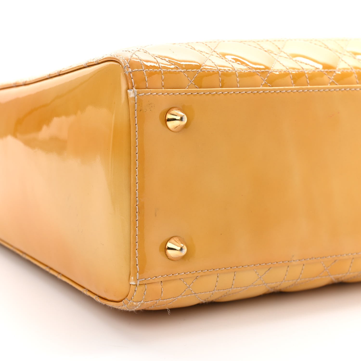 Christian Dior Patent Cannage Large Lady Dior Beige 9 of 22