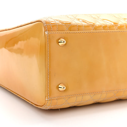 Christian Dior Patent Cannage Large Lady Dior Beige 9 of 22