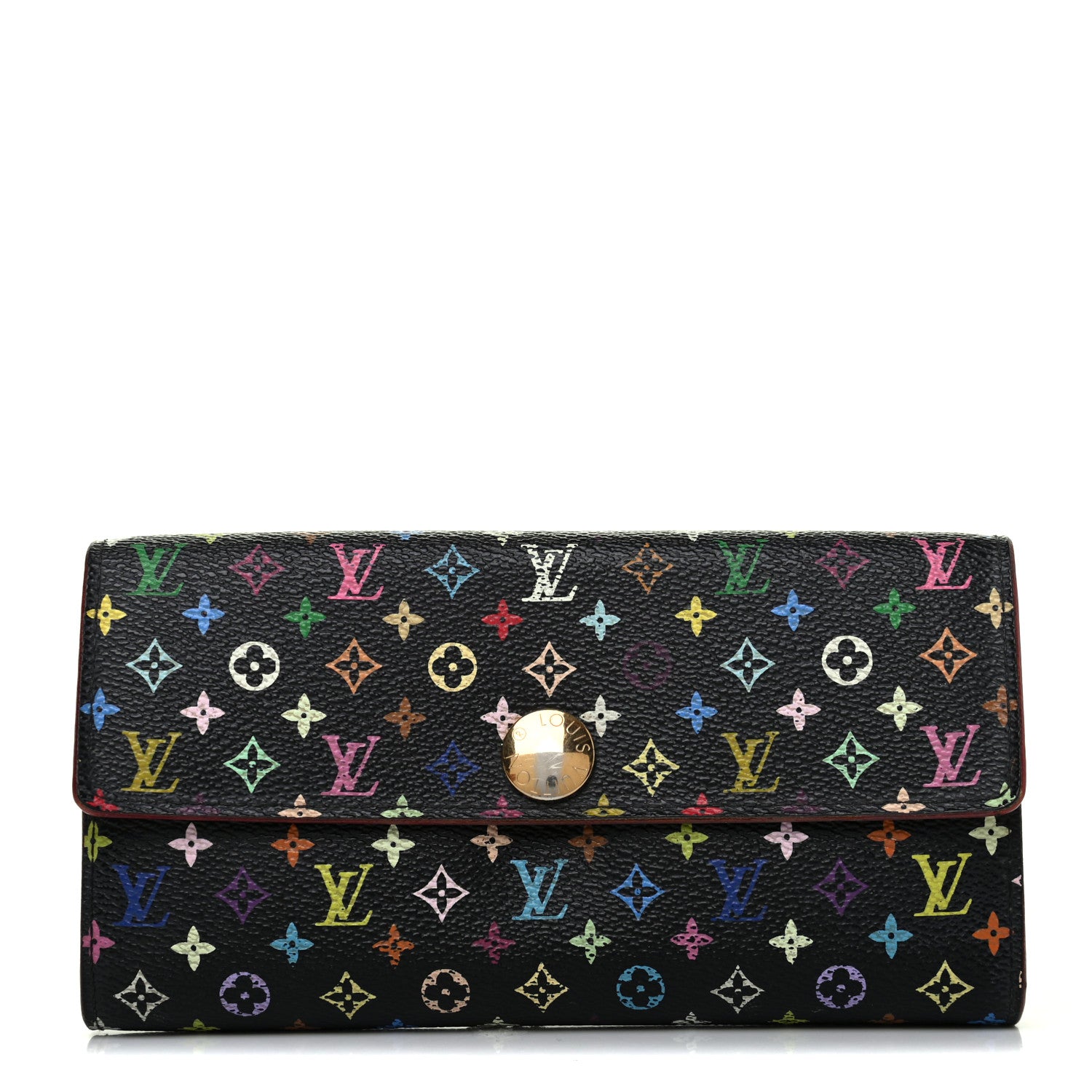 Louis Vuitton Monogram Multicolor Sarah Wallet Black 1 of 7