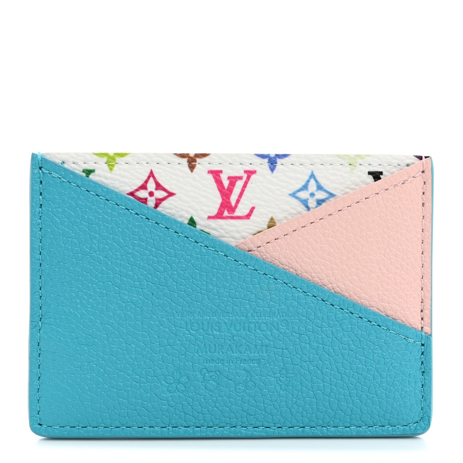 Louis Vuitton LV X TM Monogram Multicolor Criss-Cross Card Holder Kabira Blue Rose 1 of 7