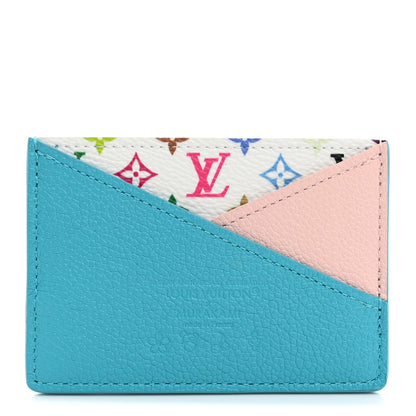 Louis Vuitton LV X TM Monogram Multicolor Criss-Cross Card Holder Kabira Blue Rose 1 of 7