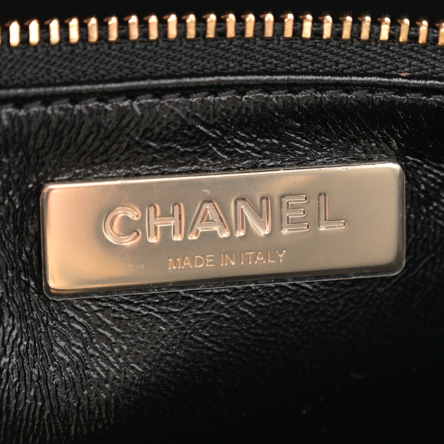 Chanel Shiny Crumpled Calfskin Quilted Small 31 Shopping Bag Black 6 of 12
