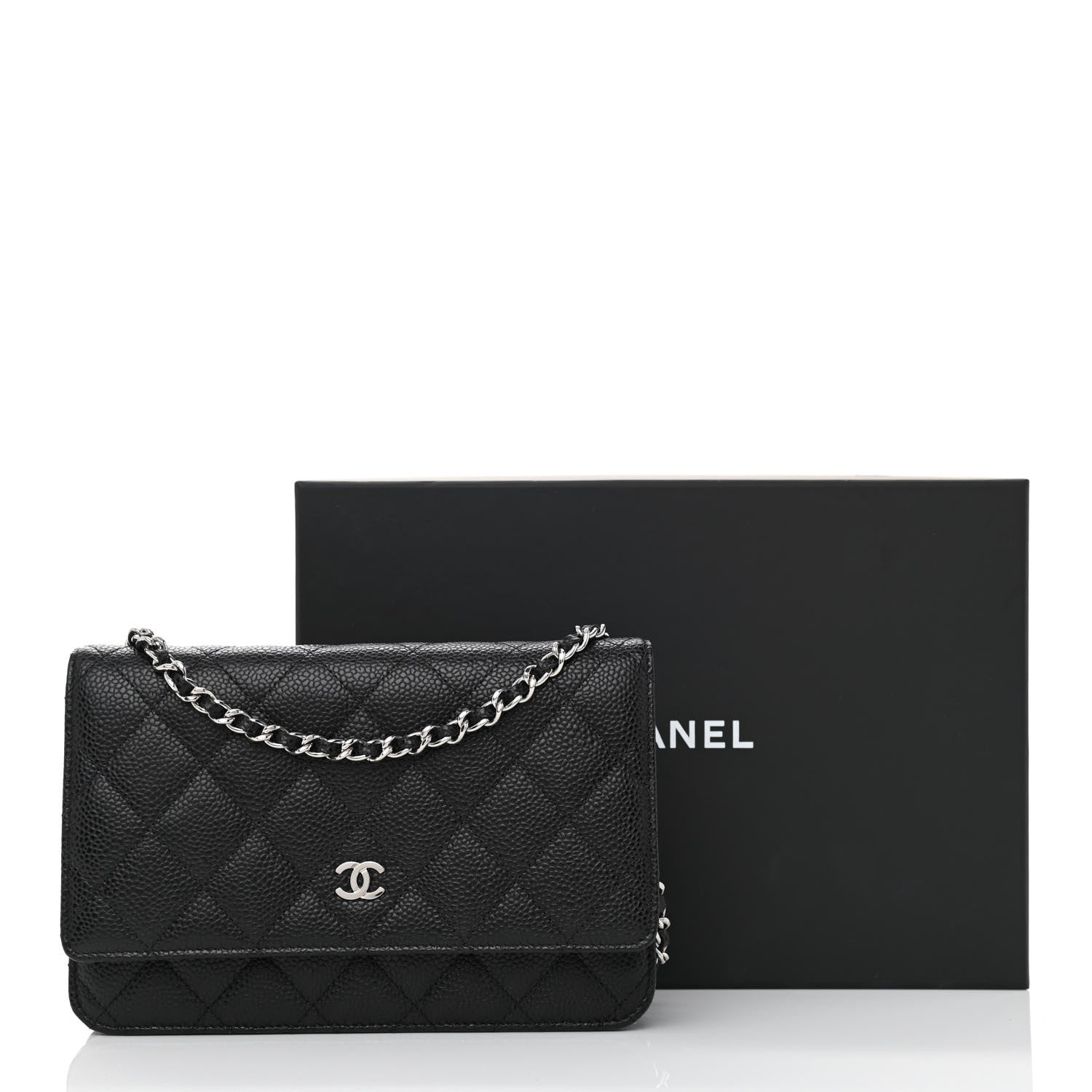 Chanel Caviar Quilted Wallet On Chain WOC Black 12 of 12