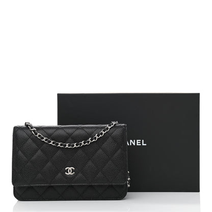 Chanel Caviar Quilted Wallet On Chain WOC Black 12 of 12