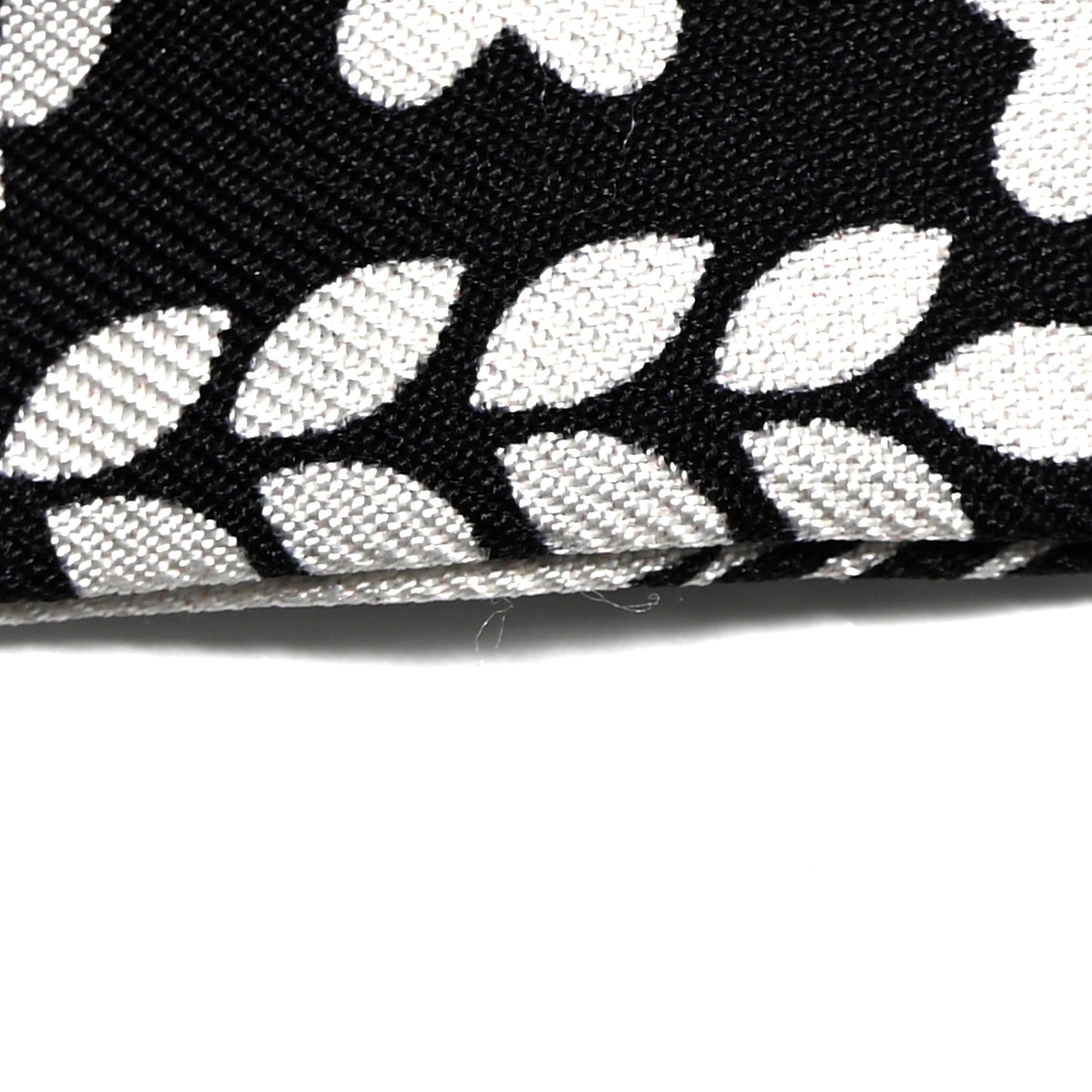 Silk CC Slim Bandeau Scarf Black Ecru