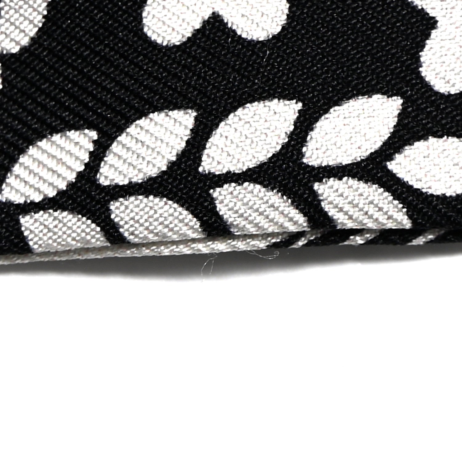 Chanel Silk CC Slim Bandeau Scarf Black Ecru 6 of 10