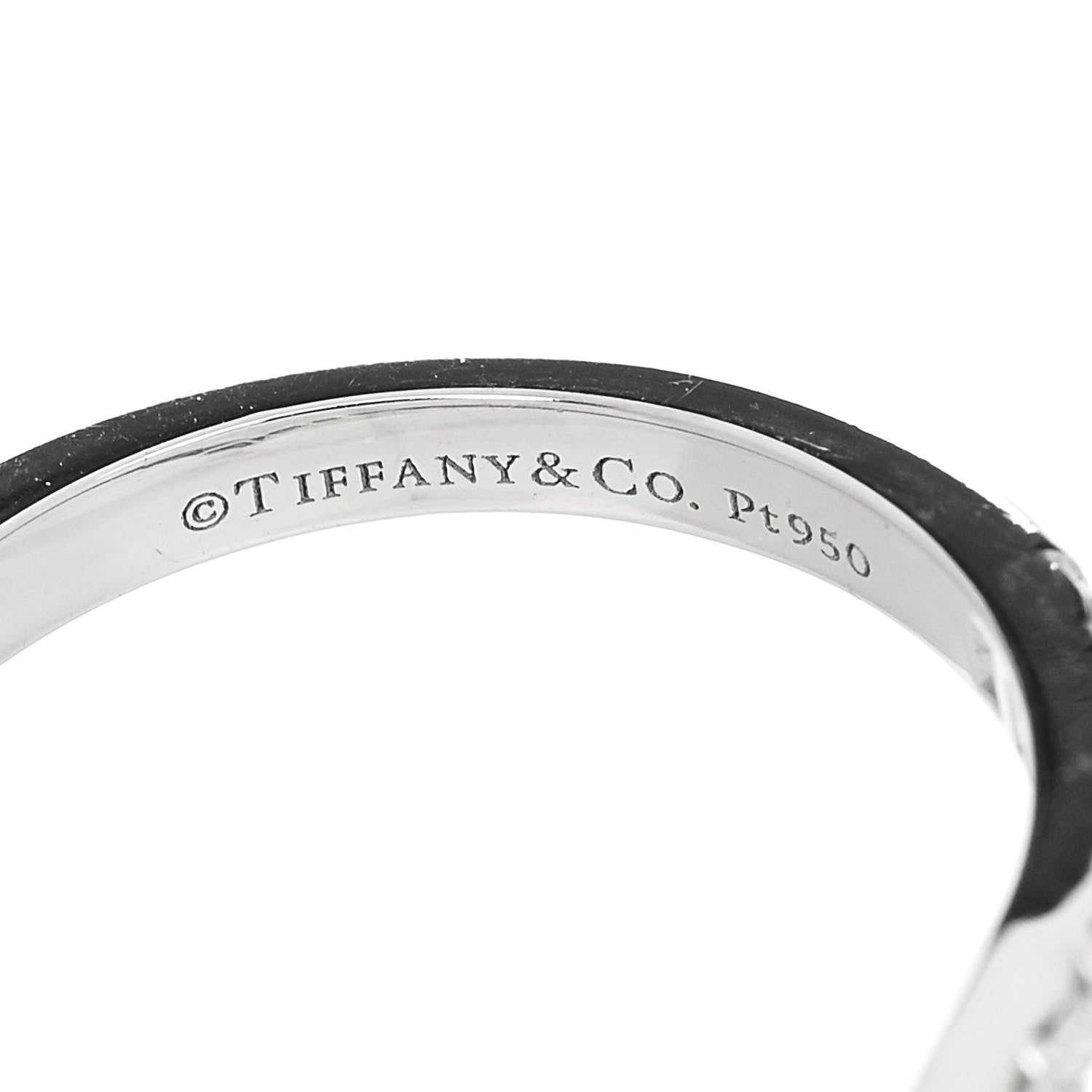 Tiffany Platinum Diamond Soleste V Band Ring 46 3.75 4 of 4