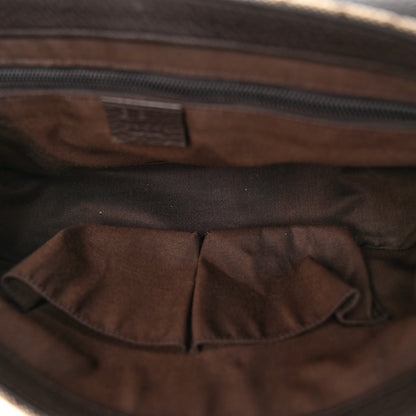 Gucci Monogram Flap Messenger Bag Beige Dark Brown 5 of 10