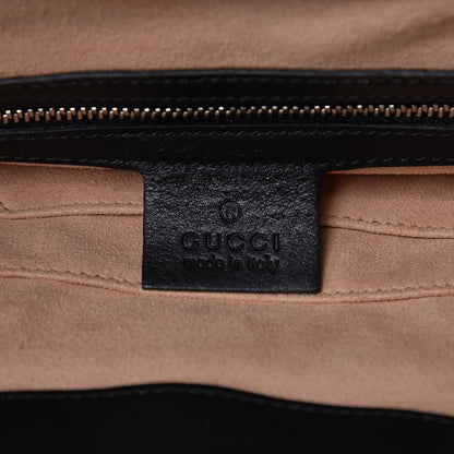 Gucci Calfskin Dog Embroidered Extra Large Dionysus Hobo Black 6 of 11