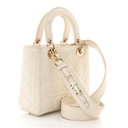 Christian Dior Lambskin Cannage Small My ABCDior Lady Dior White 3 of 11