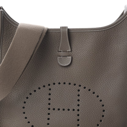 Hermes Taurillon Clemence Evelyne III PM Etoupe 8 of 8