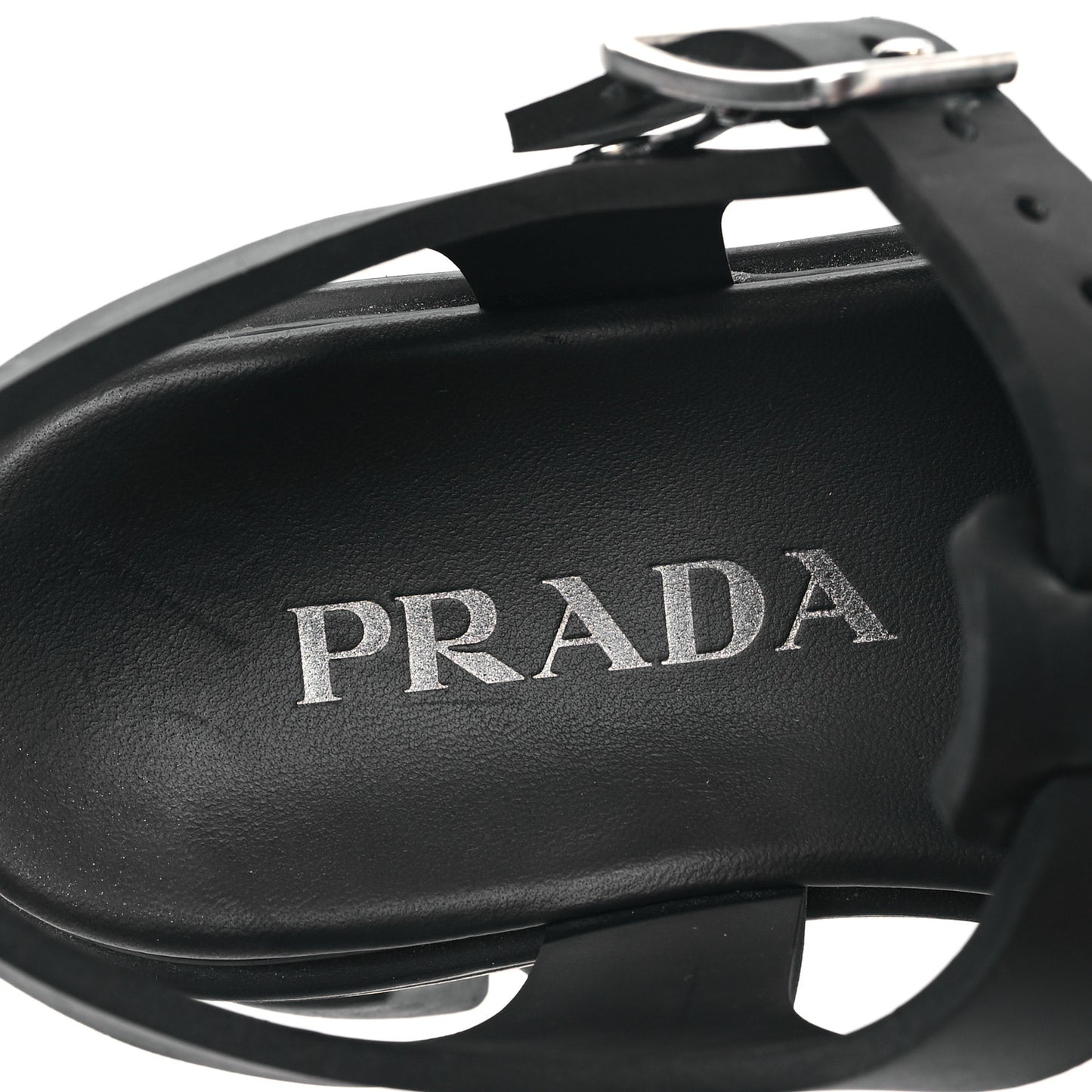 Foam Rubber Triangle Logo Monolith 55mm Cage Sandals 37 Black