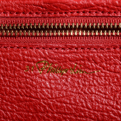 3.1 Phillip Lim 3.1 Embossed Leather Large Pashli Satchel Red 6 of 10