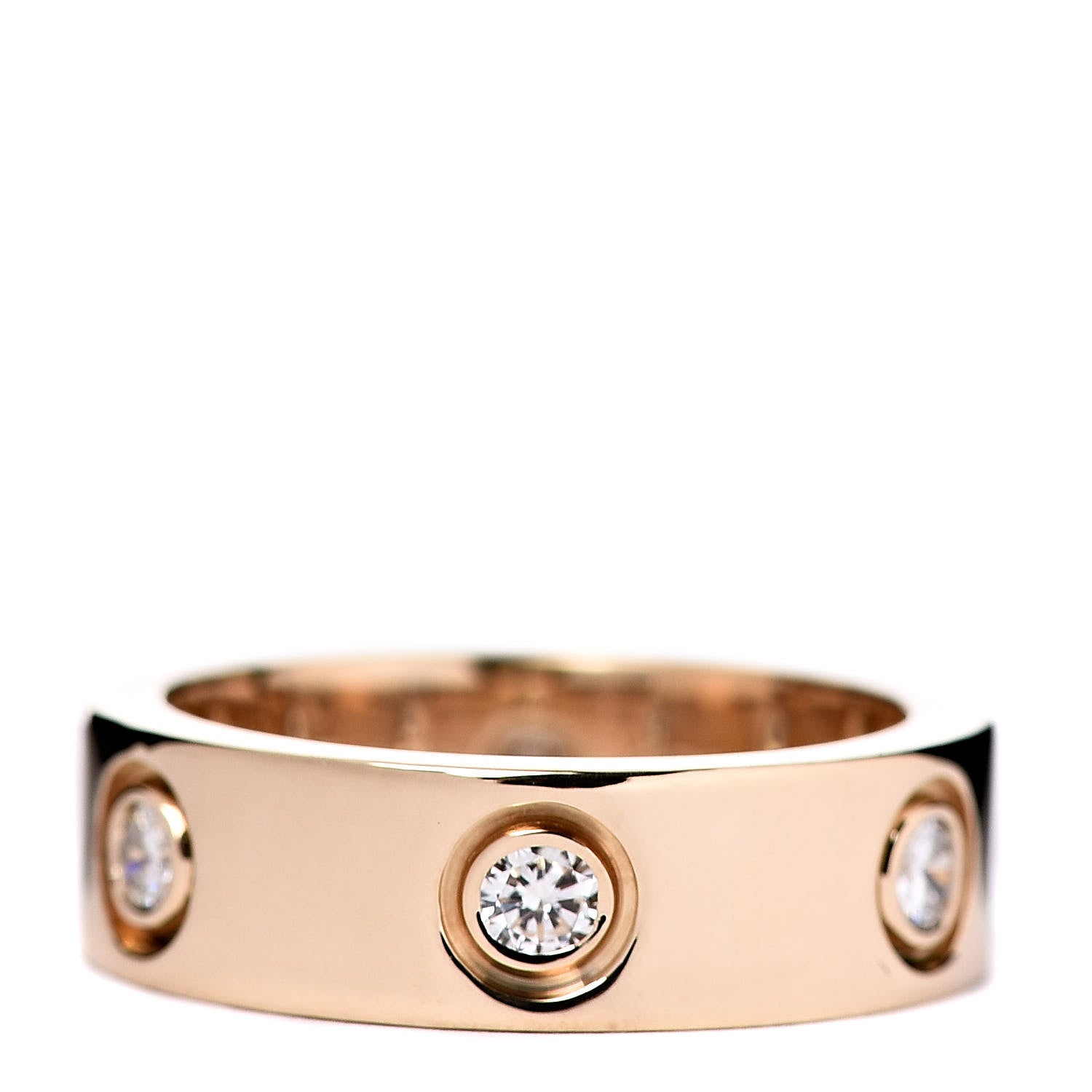 Cartier 18K Yellow Gold 6 Diamond 5.5mm LOVE Ring 49 4.75 3 of 5