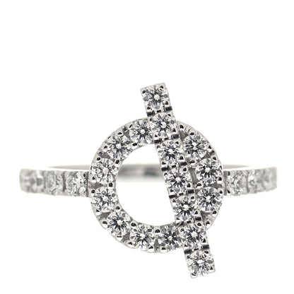 Hermes 18K White Gold Diamond Finesse Ring 50 5.25 1 of 10