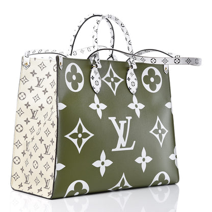 Louis Vuitton Monogram Giant Onthego GM Kaki Beige 3 of 9