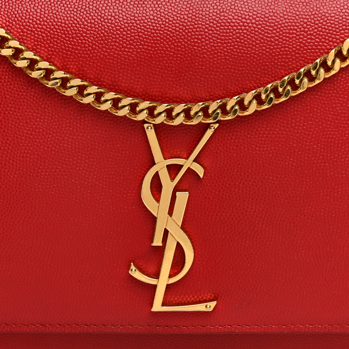 Grain De Poudre Medium Monogram Kate Satchel Red
