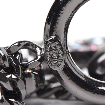 Chanel Ruthenium Crystal CC Charm Bracelet Multicolor 4 of 4