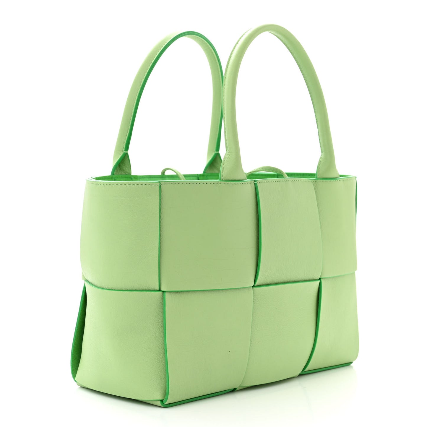 Nappa Maxi Intrecciato Arco Tote Pistachio Parakeet