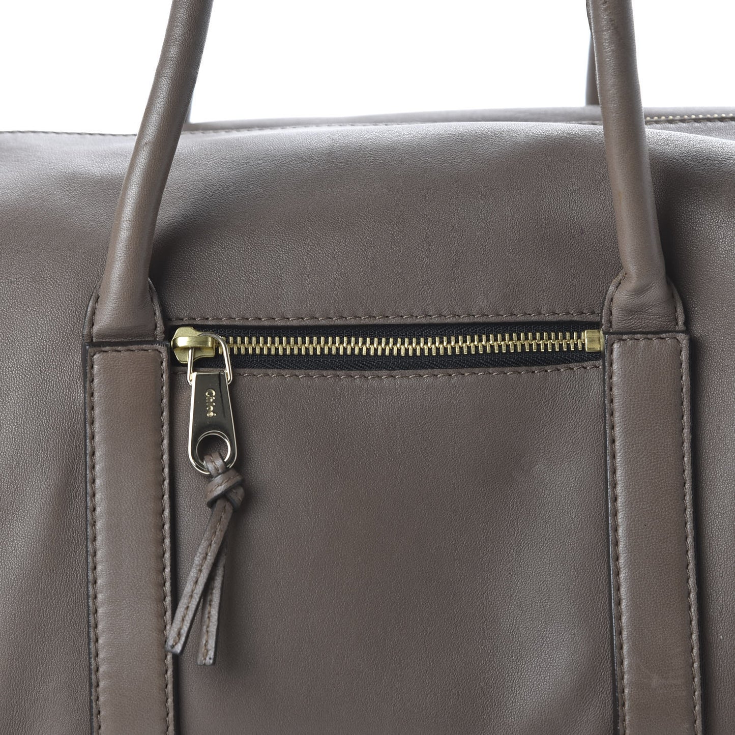 Lambskin Large Madeleine Duffel Smoke