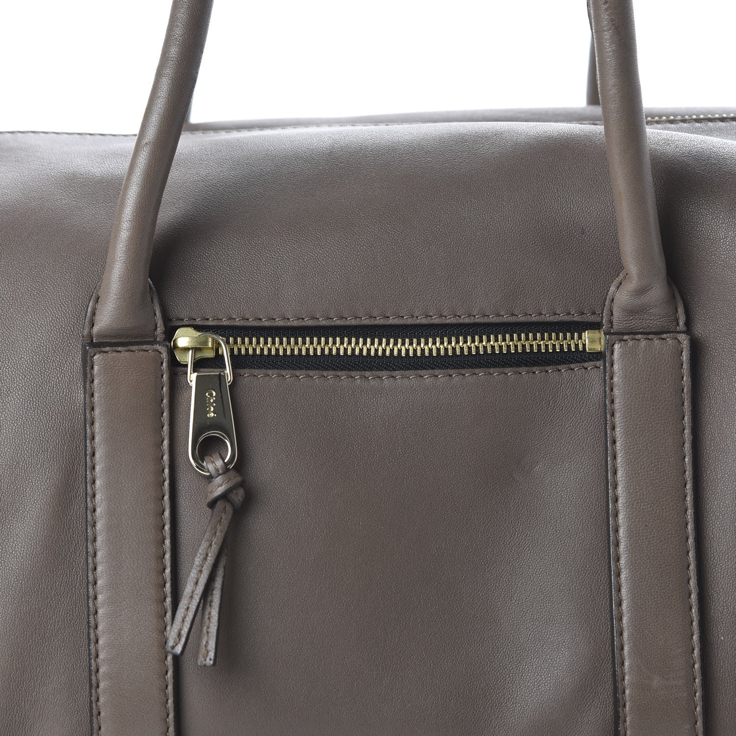 Chloe Lambskin Large Madeleine Duffel Smoke 9 of 11