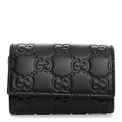 Gucci Microguccissima 6 Key Holder Case Black 1 of 8