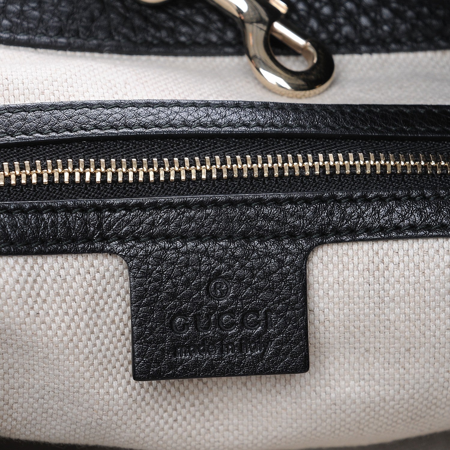 Gucci Pebbled Calfskin Medium Soho Chain Shoulder Bag Black 6 of 7