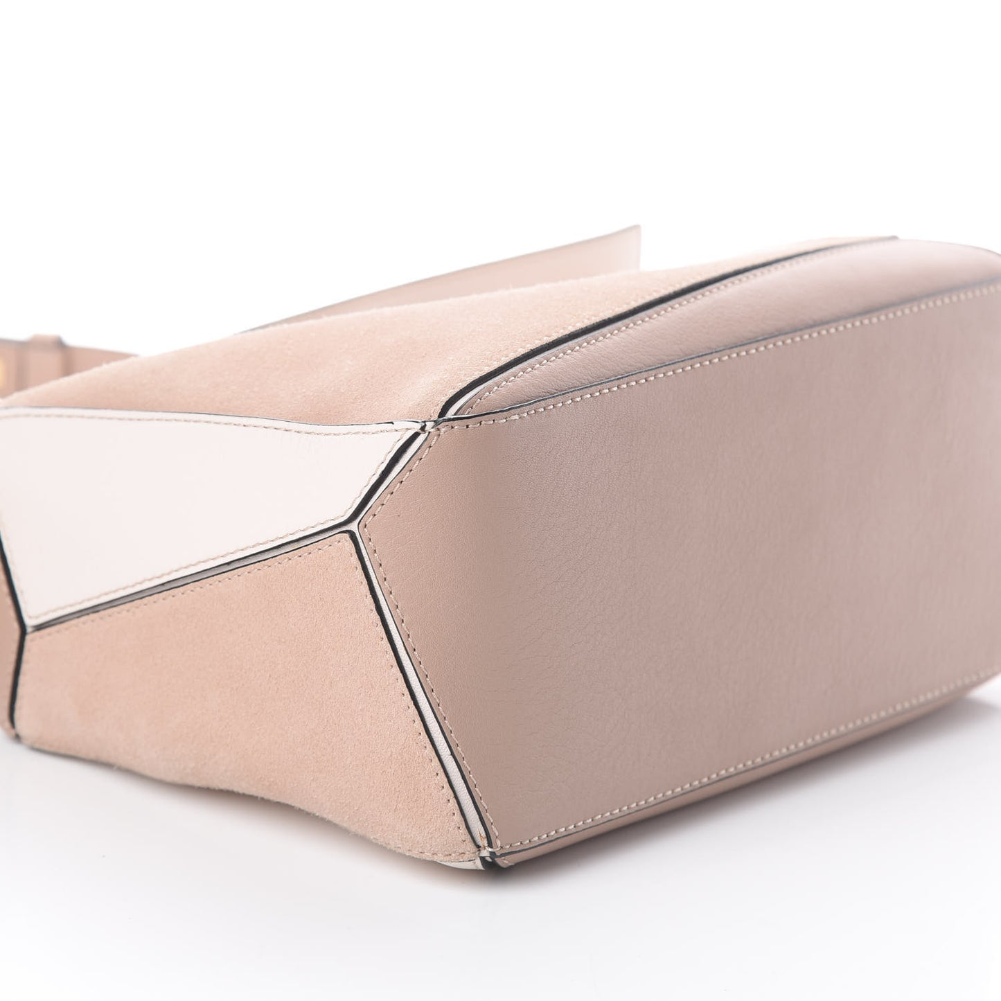 Calfskin Suede Small Puzzle Bag Blush