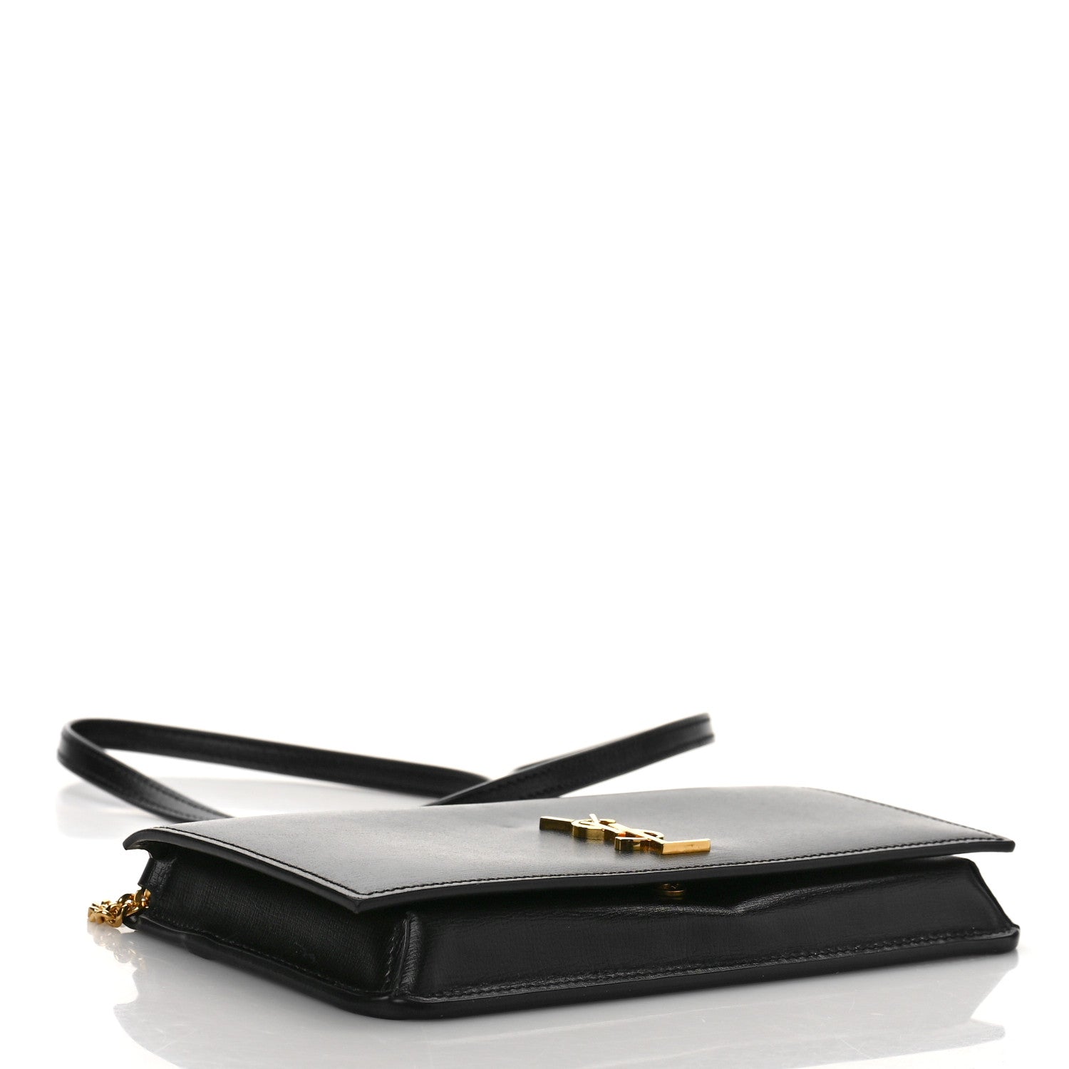 Saint Laurent Smooth Calfskin Monogram Phone Holder Crossbody Black 4 of 8