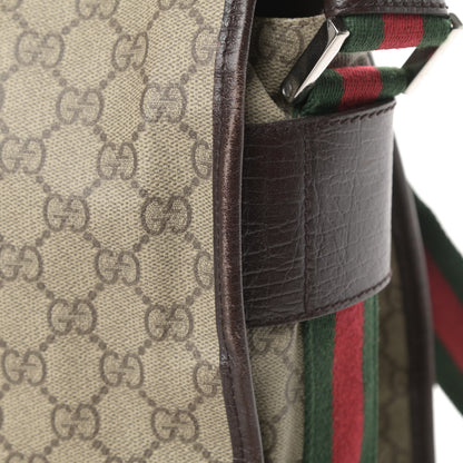 Gucci GG Plus Monogram Web Large Flap Messenger Bag Beige Dark Brown 15 of 18