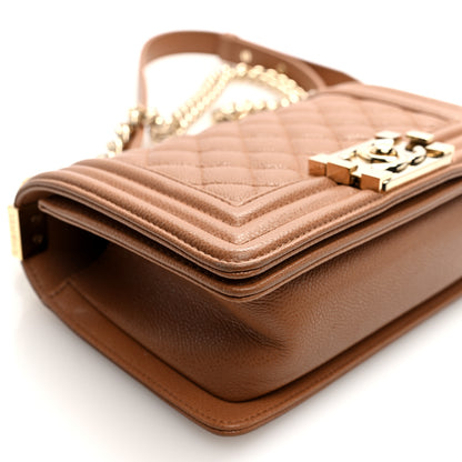 Chanel Caviar Quilted Small Boy Flap Beige 9 of 10