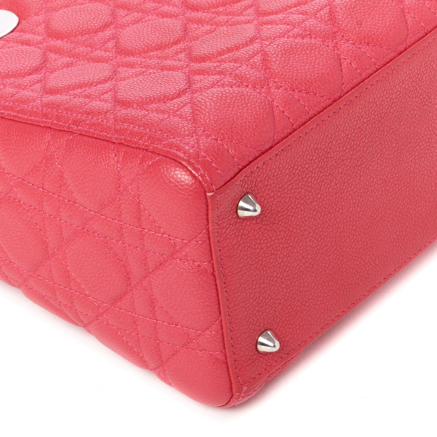 Grained Calfskin Cannage Medium Lady Dior Pink