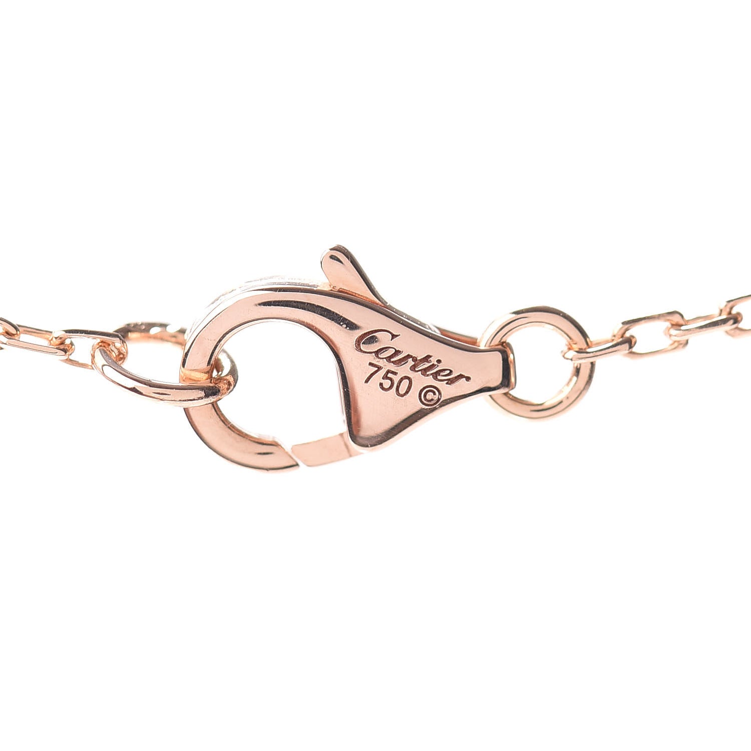 Cartier 18K Pink Gold Diamond Entrelaces Necklace 4 of 4