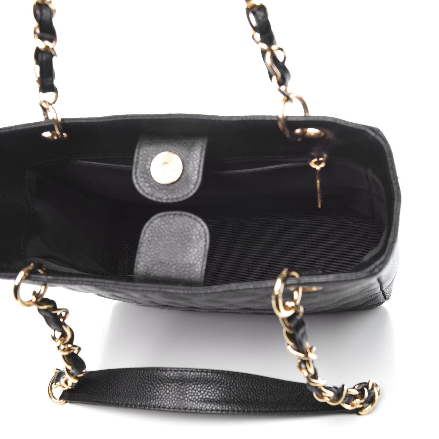 Chanel Caviar Quilted Petit Shopping Tote PST Black 5 of 8