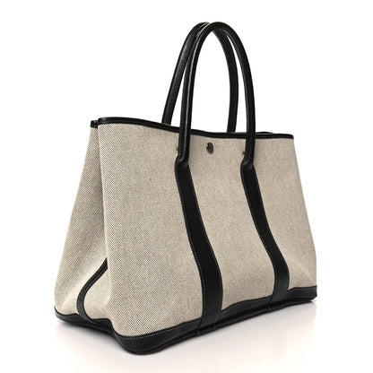 Hermes Toile Negonda Garden Party 36 MM Tote Black Ecru 3 of 9