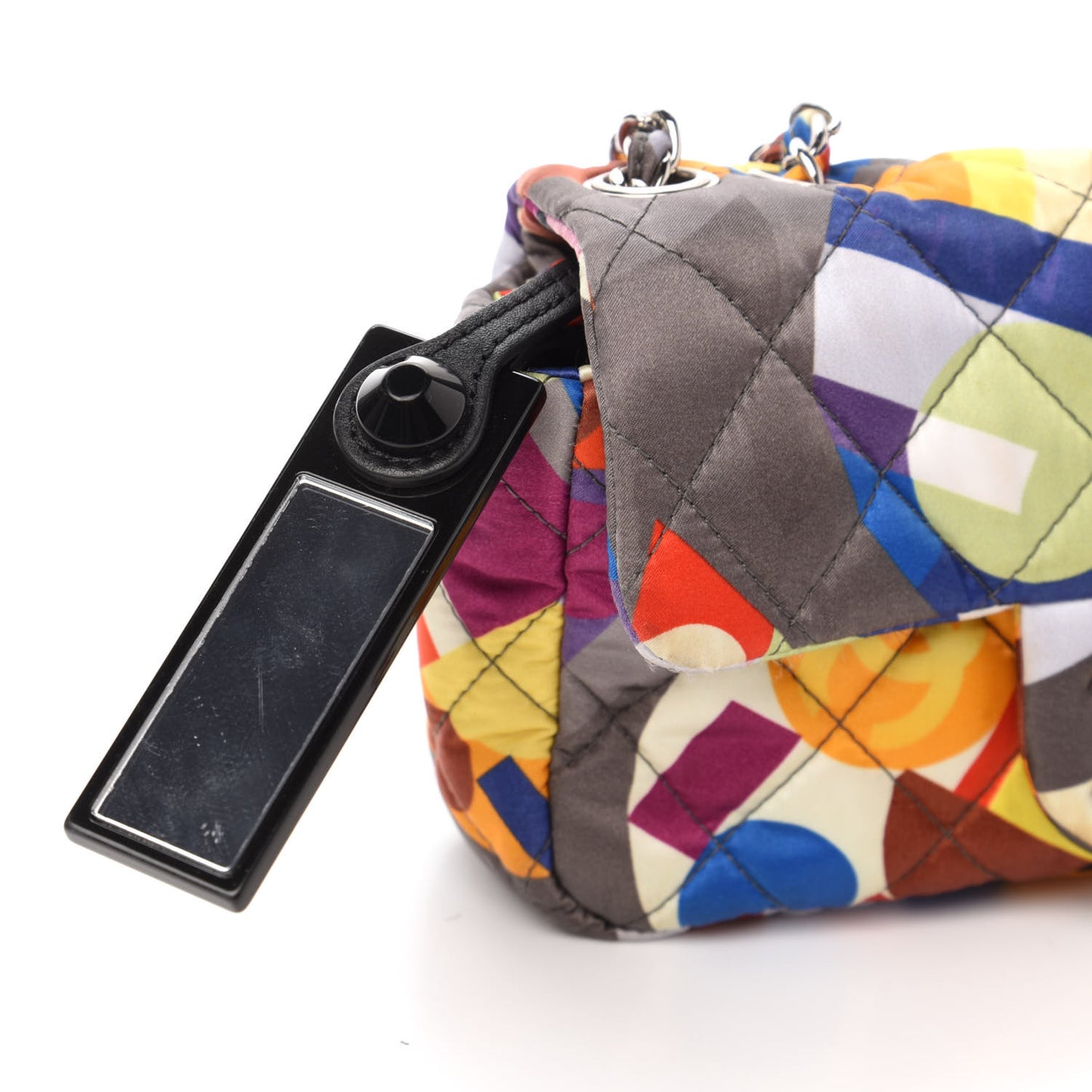 Nylon Printed Mini Coco Color Flap Multicolor