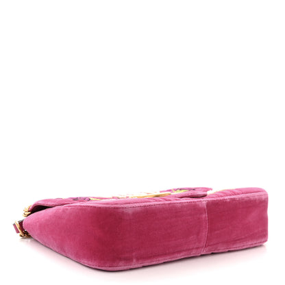 Gucci Velvet Matelasse Blind for Love Embroidered Medium GG Marmont Shoulder Bag Light Raspberry Rose Multicolor 4 of 10
