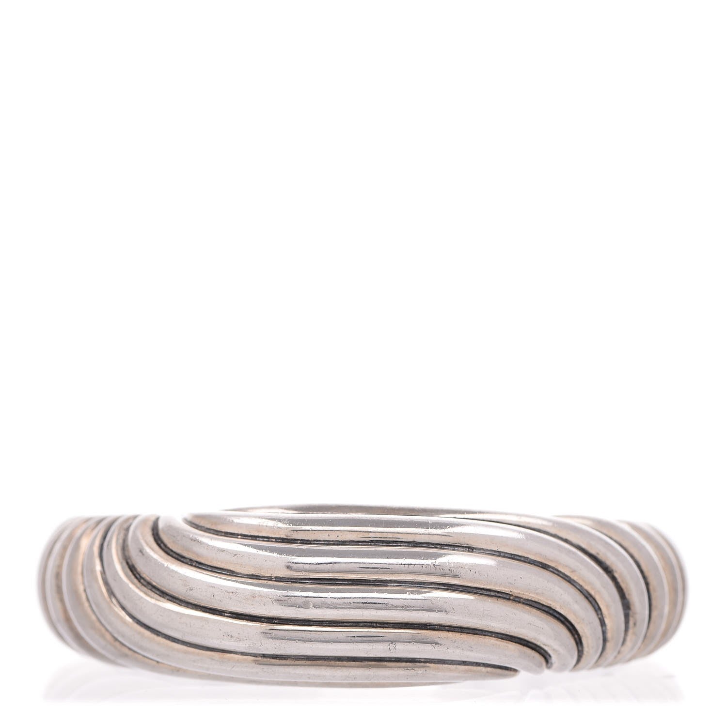 David Yurman Sterling Silver 20mm Sculpted Cable Cuff 1 of 4
