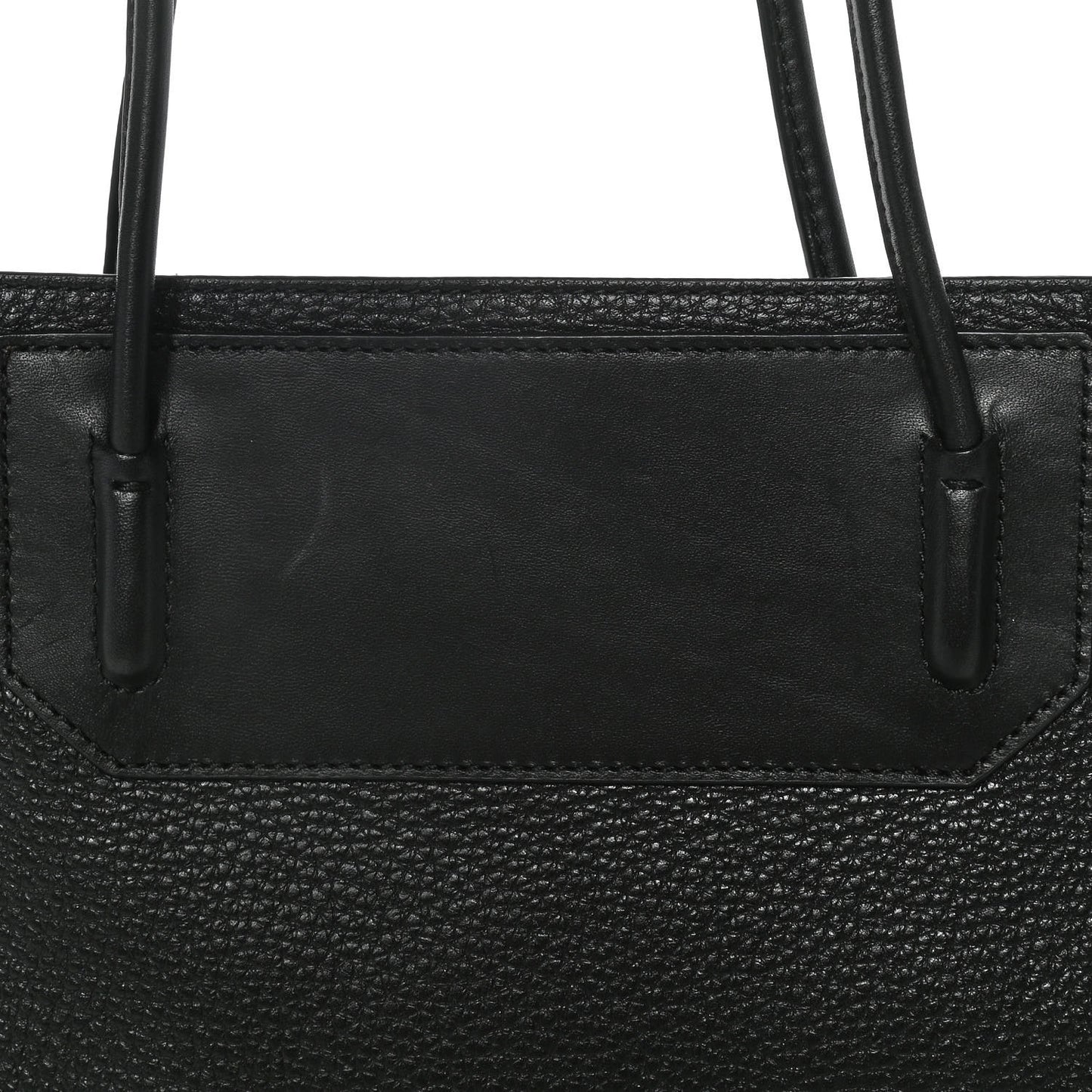 Pebbled Calfskin Large Prisma Skeletal Tote Black Silver Hardware