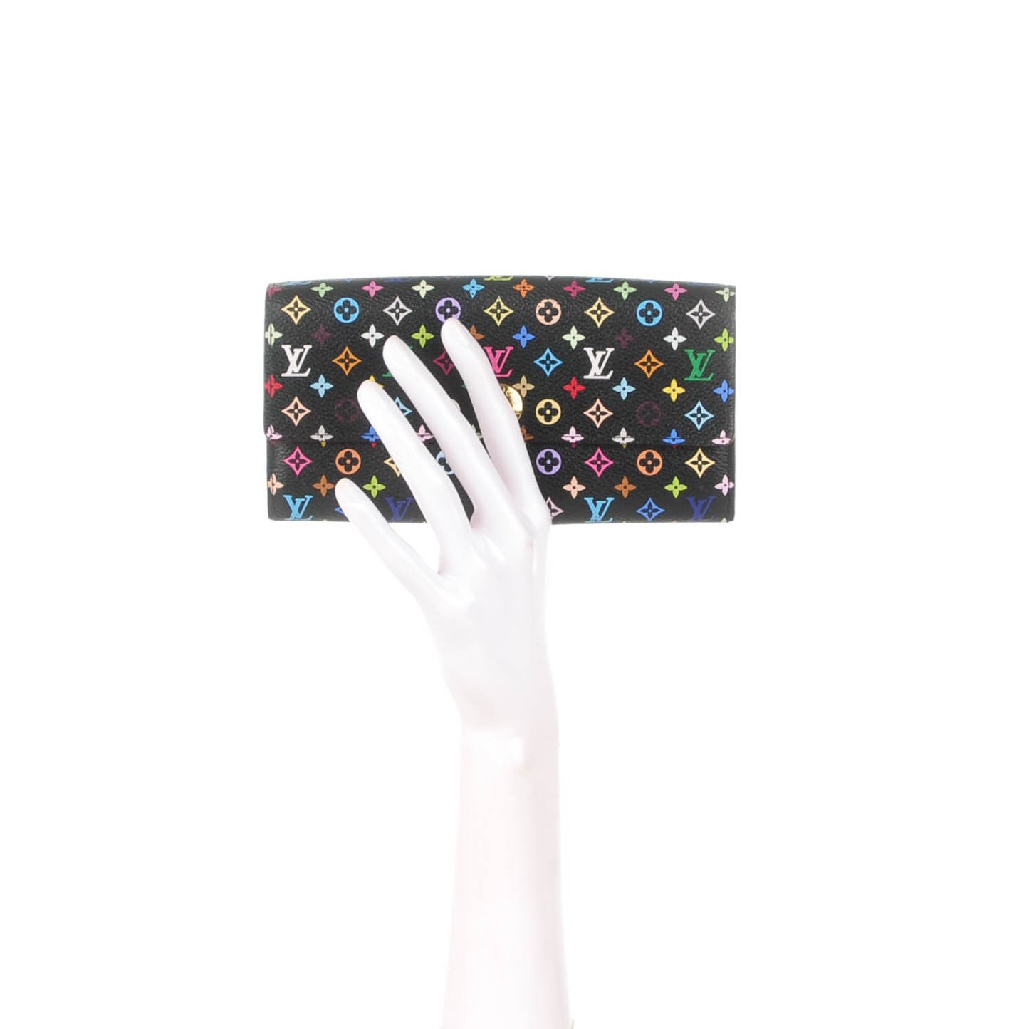 Monogram Multicolor Sarah Wallet Black Violet