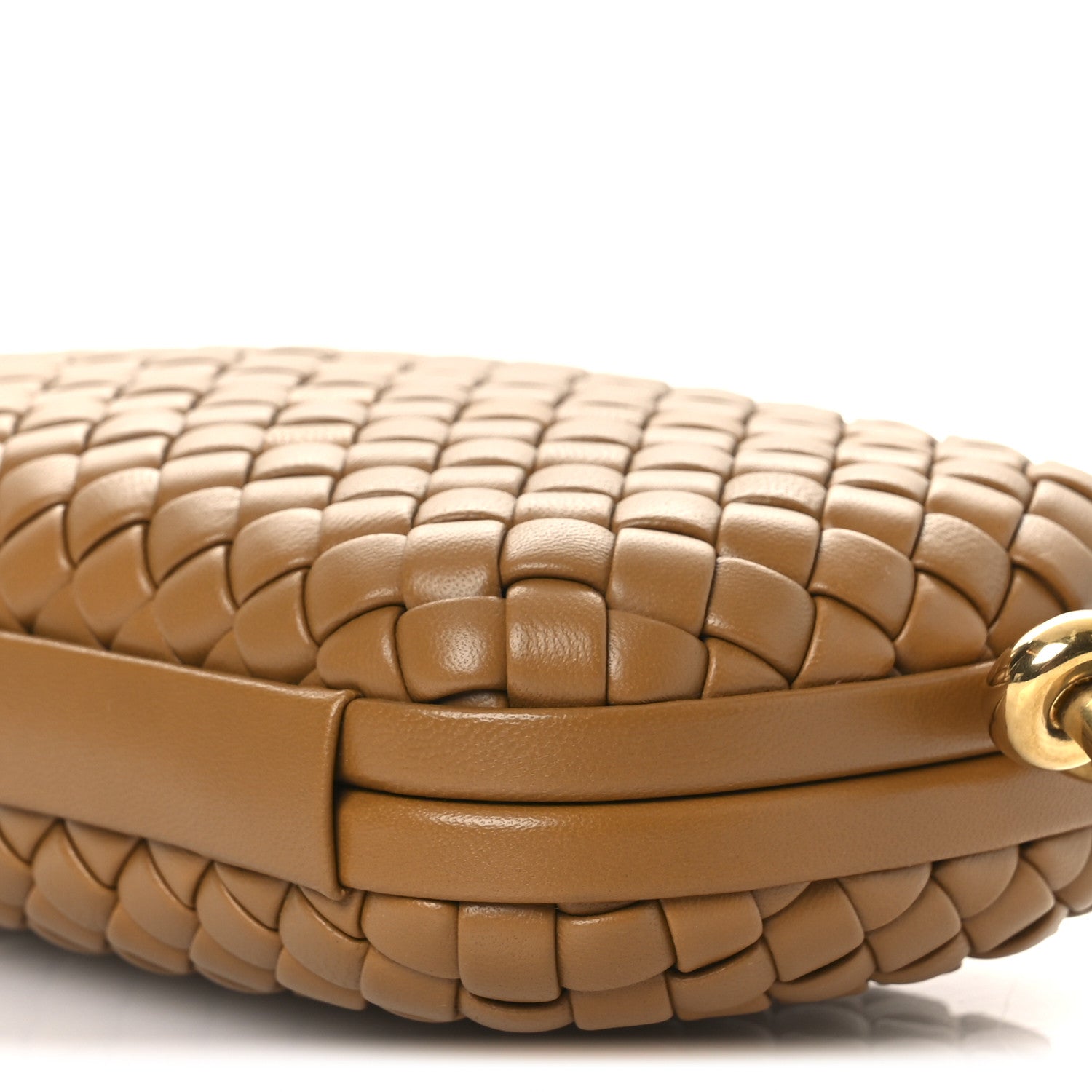 Bottega Veneta Calfskin Intrecciato Knot On Strap Camel 9 of 10