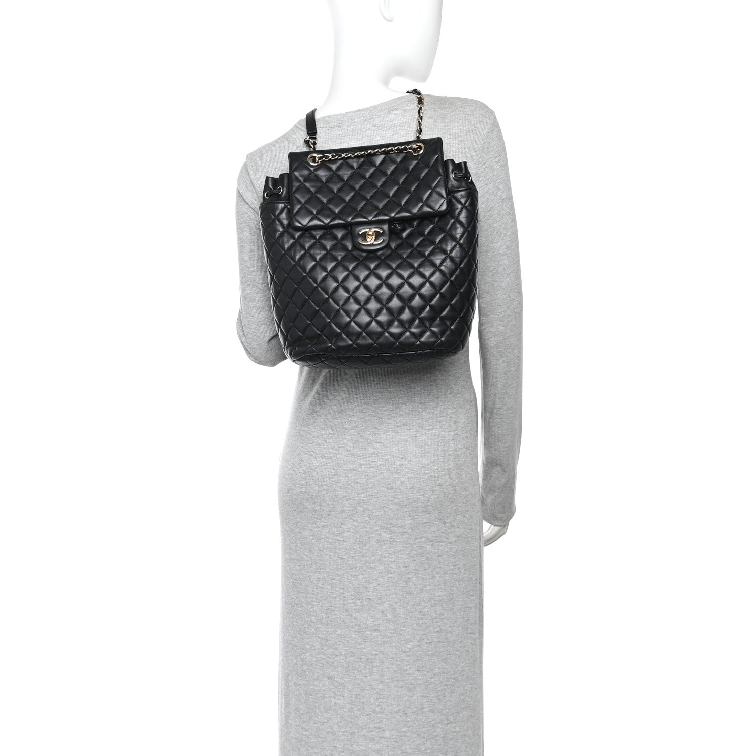 Chanel Lambskin Quilted Large Urban Spirit Backpack Black 2 of 10