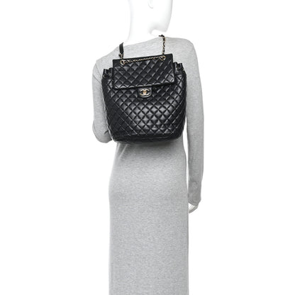 Chanel Lambskin Quilted Large Urban Spirit Backpack Black 2 of 10