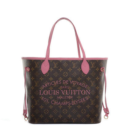 Louis Vuitton Monogram Articles de Voyage Ikat Neverfull MM Rose Velours 1 of 7